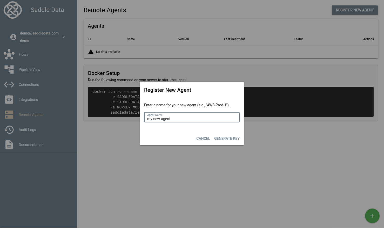Create Agent Screenshot